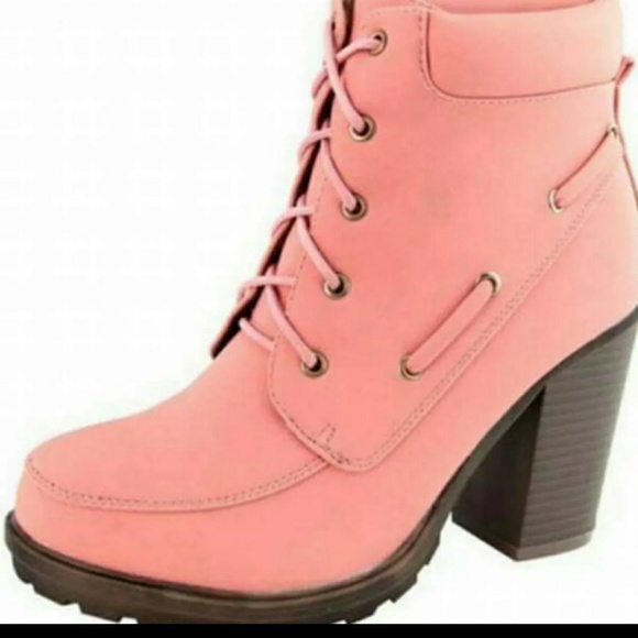 Women's Pink Contrast-Collar Elvy Bootie - Picture 3 of 8